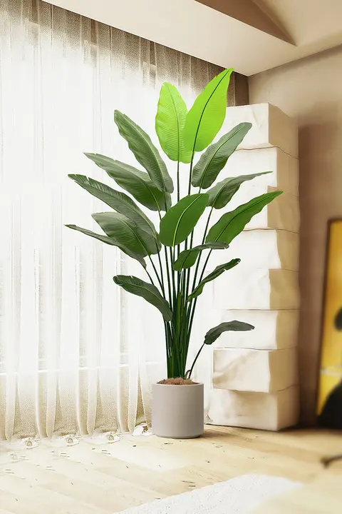 リアルな植物 大型フロアデコレーション 客間 ソファの横 高級ラグジュアリー