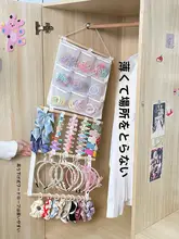 子供用ヘアアクセサリー収納ラック【壁掛け・クリップ付き・ゴムバンド・ヘアバンド】