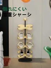 回転式多層シューズラック【スリムデザイン・家庭用・玄関用】