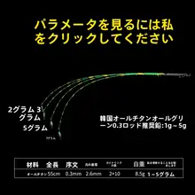 全チタン製エギングロッド【硬尾・柔らかいテール付き】