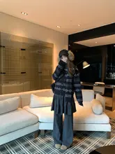可愛いデザインのスカートとパンツの融合！したスタイルの女性用カジュアルパンツ（セットアップ対応）