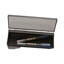 透明文房具ケース【ペンシルボックス・プラスチック製・定規・コンパス・消しゴム収納】