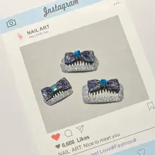 手作りマルチーズ用ヘアクリップ【シンプルな金銀色のリボンデザイン】