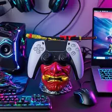 対馬島 ゲームコントローラー スタンド【デスクトップ装飾・汎用ベース】