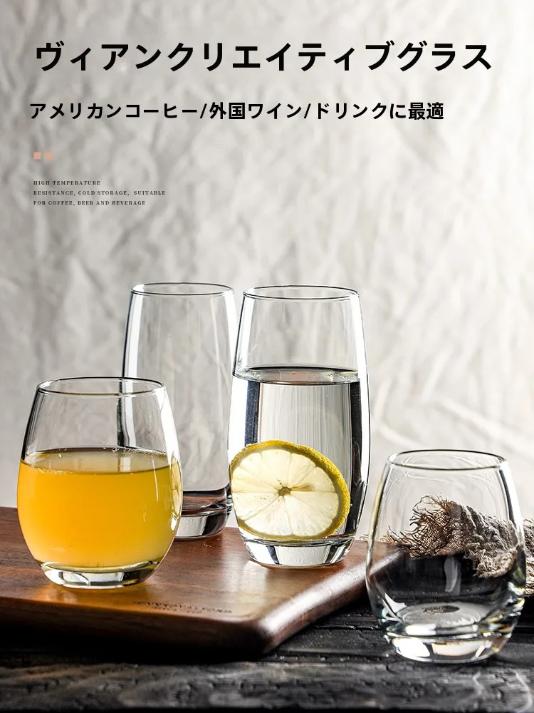 インテリアグッズ比較レビュー グラス飲用水酒類カクテルジュース杯の容量・透明性・パック数比較