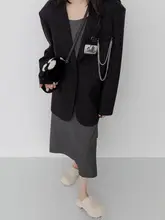 白黒チェック柄 ファーバッグ【コンパクト・おしゃれ】