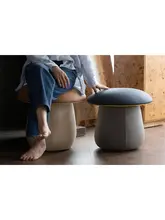 Ptit H 子供と大人が楽しめる！カラフルなキノコ型オットマン【リビング・玄関用・スツール】
