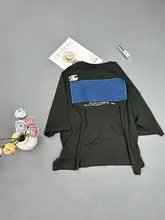 重工刺繍入りラウンドネック広めサイズTシャツ【夏用・女性用】