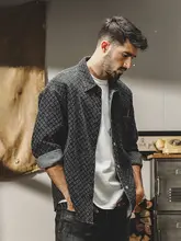 デニムジャケット メンズ 長袖 ツイード風 ストーンウォッシュ ヘビーオンス オーバーサイズ アメリカン風 ヴィンテージ ストリート 秋
