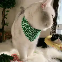 猫用三角巾【日本伝統唐草模様・ペットアクセサリー・シバ犬・猫用・口水巾】