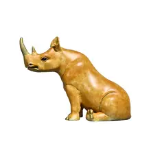 可愛いカートゥーンデザインのブラスヒョウモンダーニングビーストオフィスデスク装飾