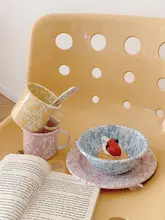 赤ちゃん用ブルーエナメル食器【皿・デザートボウル・オートミールボウル・フルーツサラルボウル・マグカップ】
