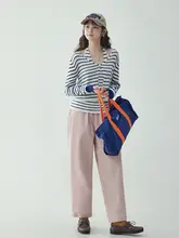 高腰パンツ【無地・春用・スリムフィット・スリットデザイン】（セットアップ対応）