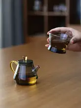耐熱ガラス製の茶ポットとカップのセット【小容量・花茶用】（セットアップ対応）