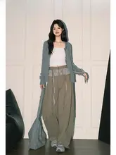 カーゴパンツ【フィット・ウエストハイ・チェック柄・レディース】