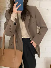 カジュアルで楽な着心地のジャケット【秋春用・コーヒーカラー・女性用】（セットアップ対応）