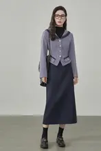 春季新作 高級感漂う翻领ジャケットとスカートのセットアップ対応