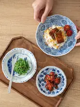 青花瓷製 小皿【日本製・家庭用・陶器】