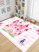 女の子用ピンクカーペット【キャラクター柄・遊びやすい・機械洗い対応】