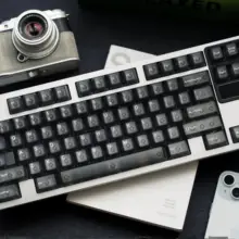 Wooting製 PC用 スモーク透明キーボードキャップ【純正高さ・マグネット軸対応】