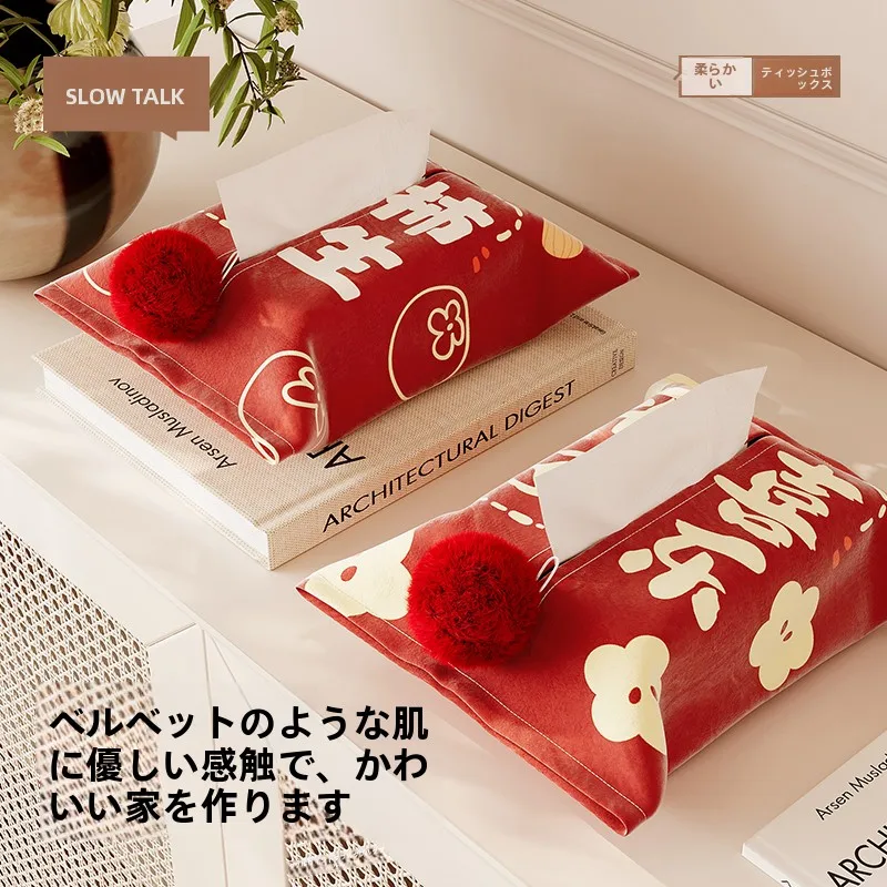 おしゃれな赤色ティッシュボックス：家庭用・デスクトップ収納の実用性とデザイン性