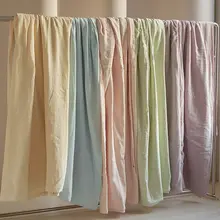 掛け布団カバー 単品 綿100% ダブルガーゼ クレープ 無地 シンプル 素肌に優しい 一人暮らし 学生寮
