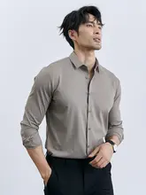 ビジネス用イタリアンスタイルの酒紅色シャツ【抗菌・フィット・コットン混・夏用】