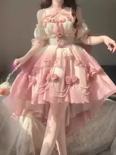 エンジェル結びのロリータドレス【エレガント・前短後長・成人祝い用】