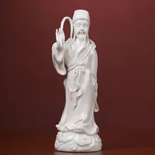 陶瓷製 八仙神像【白瓷・装飾用フィギュア】