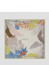 春季用シルクカシミヤ印花ストール【女性用・140サイズ・軽やかさ】