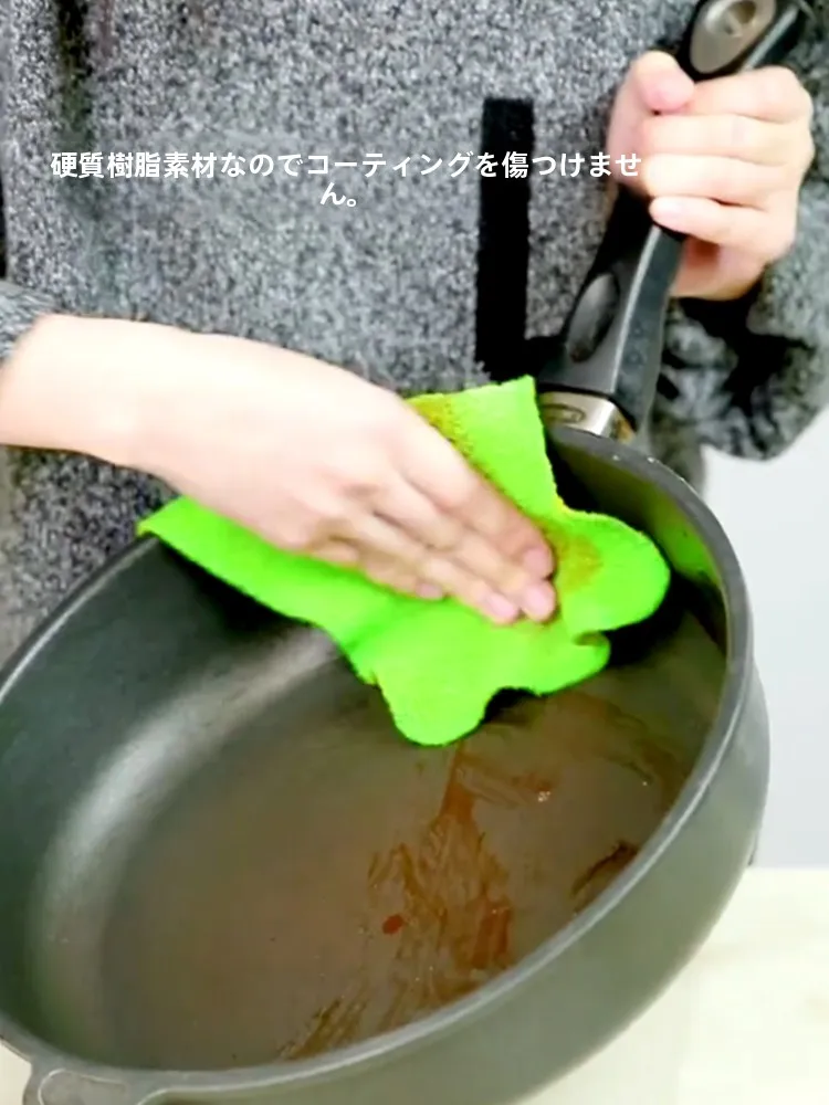 キッチン用洗剤クロス：水回り清掃に最適な両面使用型クリーニングクロス