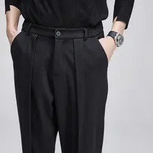 エレガントなデザインのカジュアルパンツ【ウエストゴム・ tapered fit・長めの丈】