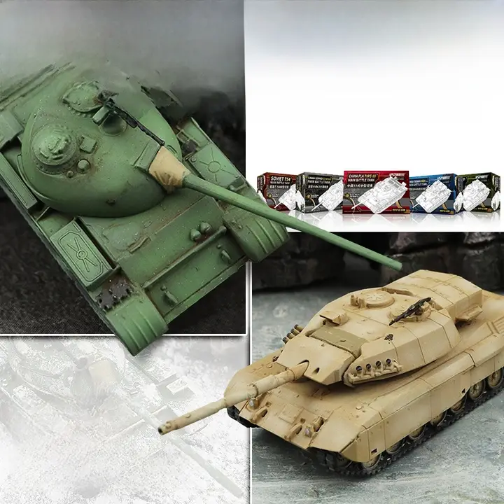 組み立て式戦車模型 中国59式・T54・豹C2【スケールモデル・ミニチュア】