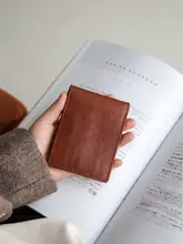 本革ヴィンテージカードホルダー薄型第一層牛革