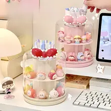 デスク用回転式ペンホルダー【オフィス・収納ボックス・フィギュア展示用】