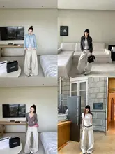 レトロデザインの低腰ピンタックフレアジーンズ【マスタード・女性用・リメイクスタイル】