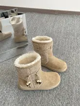 冬用 保温厚底雪地靴【女性用・極上の柔らかさ・ファー付き】