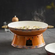 アルミ合金製 中華スタイル鍋【麻辣香鍋・牛蛙用・火加熱対応】