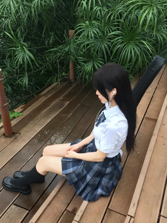 高ウエストチェック柄JK制服風プリーツスカート【夏用・レディース】