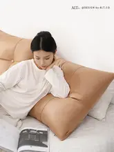 背もたれクッション 腰サポート 大きめ ソファ リビング 寝室 ベッド 畳 ふわふわ
