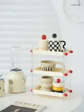 多機能アクリル収納ラック【デスク用・化粧品やカップ収納】