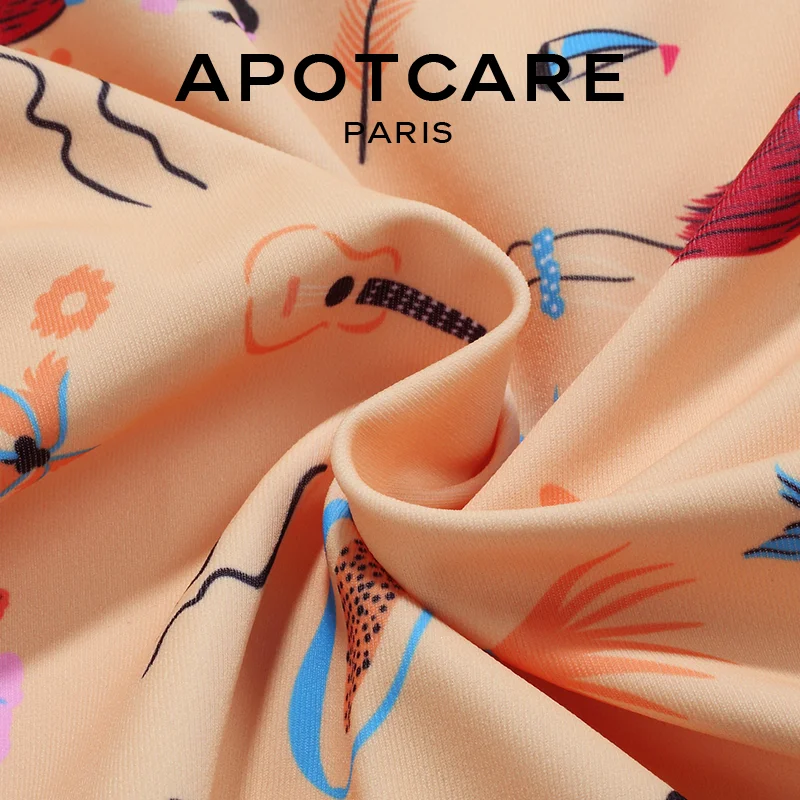 APOTCARE フラワープリントワンピース水着：バックオープンタイプの小清新スタイルが実際どうか
