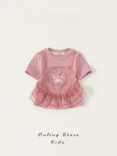 半袖Tシャツ キッズ ガールズ トップス おしゃれ 着回し 夏 「INSbobo」