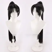コスプレ用ウィッグ【美人尖デザイン・アーチバング・蓬松ポニーテール・古装スタイル】
