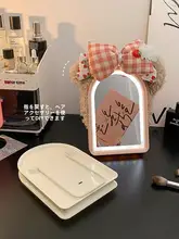 LED化粧鏡【デスクトップ・自立型・ライト付き・ポータブル】