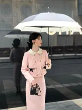 小香風サロペットワンピース【ショートジャケット付き・秋用】（セットアップ対応）