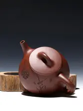 大容量 宜興 紫砂急須【純手作り・一人用・高石瓢形】