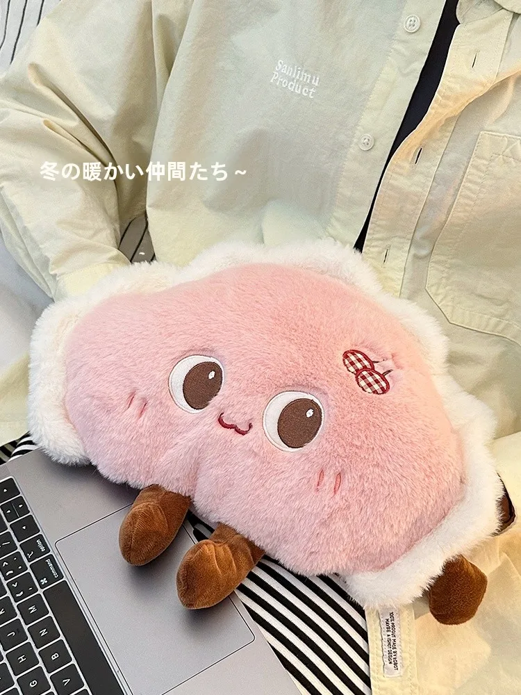 可愛い餃子型充電式毛皮暖手ポーチ：防爆設計と自動電源オフによる安全な温熱ケア