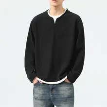 極上の肌触りのワッフルVネック長袖Tシャツ【春秋用・メンズ・カジュアル】（セットアップ対応）