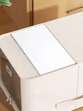 透明コットンリネン収納ボックス【ロングタイプ・衣類・布団用整理袋】
